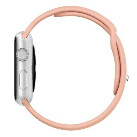 Curea iUni compatibila cu Apple Watch 1/2/3/4/5/6/7, 38mm, Silicon, Vintage Rose